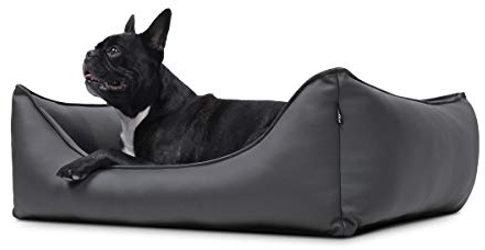 Mypado Hundebett, Hundesofa Dreamy Kunstleder in grau, 3 Größen