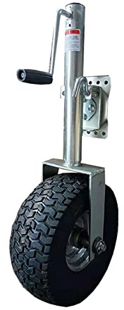 Beach Boat Trailer Jack, 13.38in Trailer Jack Wheel, Heavy-Duty Bolt-On Swivel Tongue Jack, 2000lb Capacity, 11in Vertical Load (2000lbs/900kg) (2000LBS/900KG)