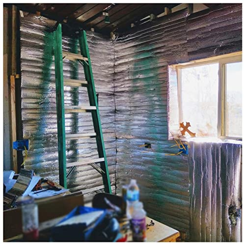 ZAURBA Save Energy Foil Bubble Insulation Radiator Heat Reflector Foil Insulation Roll Waterproof Membrane Vapour Barrier Damp Proof Membrane Shed Insulation Loft Boards (Size : 1x8m)