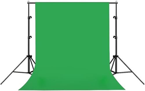 HACSYP Arrière-Plans de Photographie, écran Vert avec Support, clé Chroma for Streaming en Direct, for Streaming/vidéoconférence (Color : Onecolor, Size : 2x3m/6.5x9.8ft)