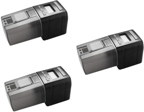 BESPORTBLE 3-teiliger Fischfutterspender Für Aquarien Timing-futterspender Für Aquarien Aquarium-zubehör Schwarz 1–4 Mal Tägliche Fütterung