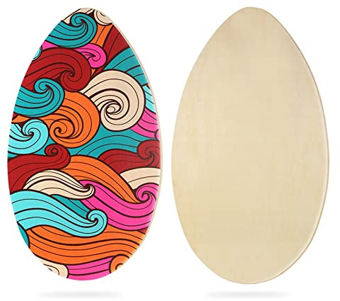 35 inch Skim Board for Kids Adults Wooden Skim Boards with High Gloss Coat for Beach Skimboards