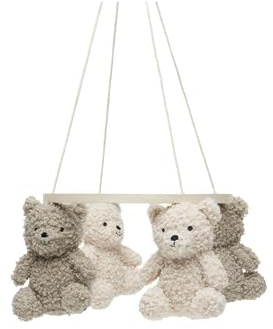 Jollein Mobile - Teddy Bear - Vert olive/naturel - Pour fille et garçon - Pour lit de bébé et lit d'enfant - Ours en peluche