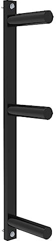 Support de rangement mural en acier pour disques de poids olympiques de 5,1 cm, support peu encombrant pour garage ou salle de sport à domicile (noir, 3 étages)