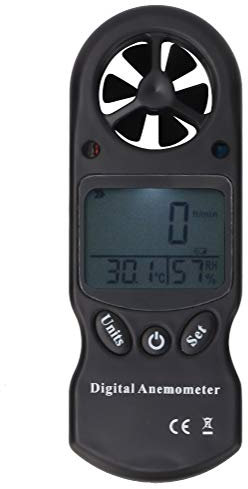 Anemometro Termoigrometro Digitale Portatile TL-300 3 in 1 - Mini Misuratore Portatile di Temperatura, umidità e velocità del per Uso Domestico, Esterno e HVAC