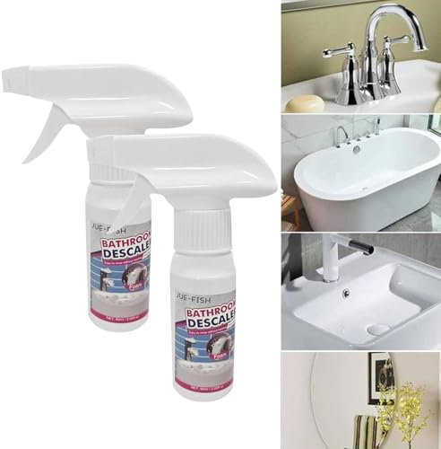 Hartnäckige Flecken Reiniger, Badezimmer Entkalker Reiniger, Kalkreiniger, Allzweck Bad Entkalker Schaumspray, Allzweck Spülung Reinigungsschaum für Badezimmer Toilette Dusche Glas (2)