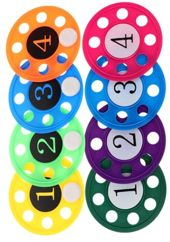 TOBBOMEY Color Number Coded Diving Discs for Swimming Pool Sturdy PP Material Sinking for Underwater Training Pool Games