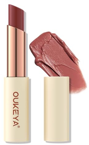 OUKEYA Tallow Lip Balm - 8H Hydration 3-in-1 Lip Care, Beef Tallow for Dry Chapped Lips| Long-Lasting Natural Tinted Lipstick, Magnetic Metal Tube