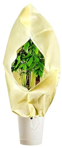 Voile Hivernage Plant, Housse d'Hivernage Extérieure avec Fermeture Éclair et Cordon de Serrage 0,8x1m, Offre une Protection Hivernale pour Bananiers, Palmiers et Arbustes, Housse Antigel Réutilisable