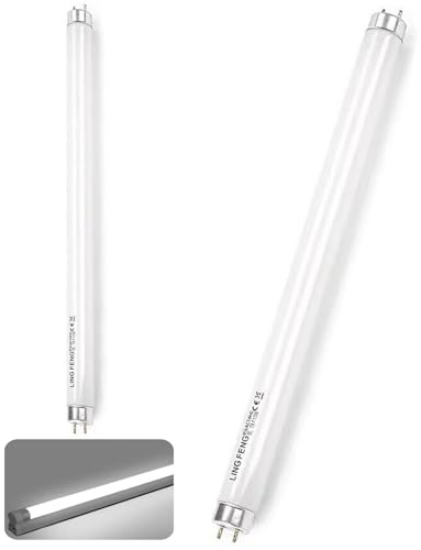 Tubes Fluorescents T5 14W 549 mm, Ampoules CFL 14W, Blanc Froid 6500 K, 1156LM, culot G5 Base, Basse Consommation, T5 Haute Efficacité, pour éclairage de Secours et Bandeaux ;umineux, 2 pièces