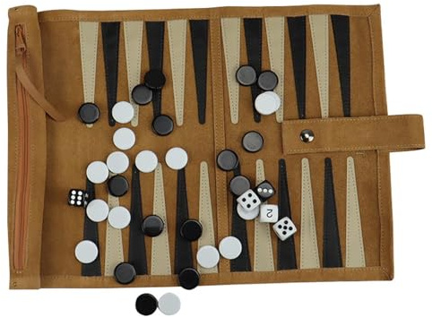 Backgamon brädspel set | Bärbar resestrategi backgamon set - klassiskt