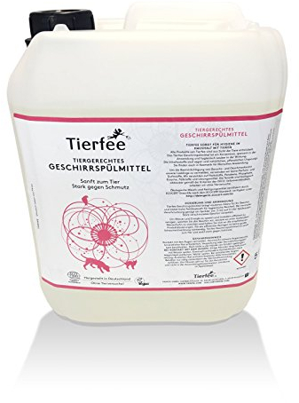 Tierfee Ökologisches Geschirrspülmittel - 5 Liter - Spülmittel ohne Reizstoffe, komplett Vegan