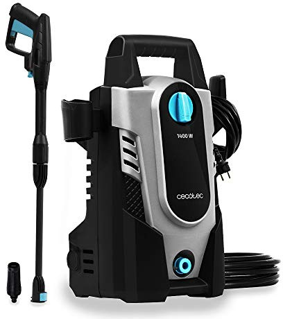 Cecotec Kompakt kraftfull och bärbar högtryckstvätt 1 400 W, flödeshastighet 408 l/h, 105 bar tryck, actionradio + 9 m, justerbart munstycke, bärhandtag