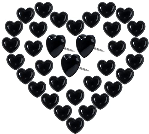 VAPKER Pinnnadeln mit Herzmotiv, niedliche Kunststoff-Pinnnadeln mit Stahlspitze, Kartennägel für Fotos, Wand, 150 Stück