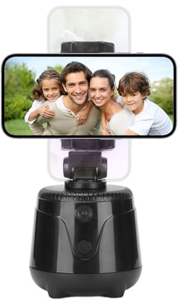 360 Tracking Telefonhållare Rörelsesensor Stativ Ansiktsspårning 360 grader Rotation AI Composition 360 Selfie Stand Mobilstativ för Selfie