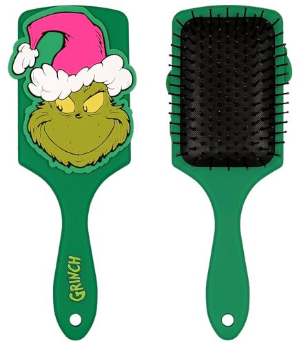 Brosse à cheveux Grinch, brosse à démêler, plate, verte Taille unique