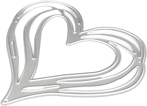 Stanzschablone Silber Herz Prägeschablonen für Scrapbooking, Fotopapier, Karten, DIY-Produktion, Thanksgiving, Ostern, Geburtstag, Neujahrsgeschenk, Stanzen, Scrapbooking und Stempeln