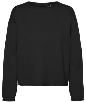 VMGOLD Roll LS O-Neck Pullover, Nero, L