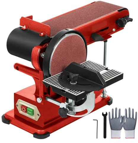 Belt Disc Sander 4x36inch and 6inch Disc, Benchtop Disc Belt Sander 375W Powerful Bench Sander For Woodworking for DIY Working