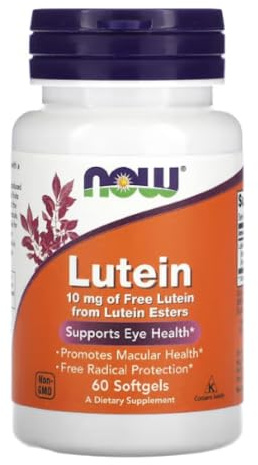 Now Foods - LUTEIN 10 mg | Luteína | 10mg para la Salud Ocular - 60 Softgels