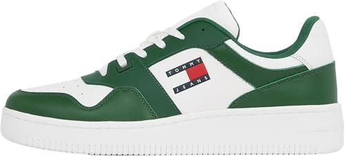 Tommy Jeans Baskets Sport rétro Cupsole pour Homme, Terrain Vert, 43 EU