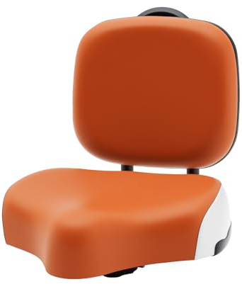 Kanbihao Fahrradsattel mit Rückenlehne, Bequemer Fahrradsitz für E-Bike, Dreirad, Cityrad und Seniorenräder, Verstellbare Rückenlehnenhöhe: 23–35 cm, Universelle Montage, Erwachsene & Senioren, Brown