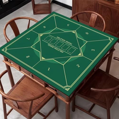 Tapis de Poker Carré, Texas Holdem pour sa Propre Table de Poker, Tapis Table de Poker, Tapis de Cartes à Jouer (100 * 100 cm)