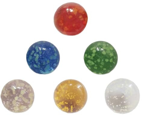 ZORVYN 6 Stück Leuchtmurmeln Kinder, Bunte Glasmurmeln mit Box, Glühen im Dunkeln, für Murmelspiele, DIY-Projekte, Heimdekoration (16mm) (mehrfarbig)