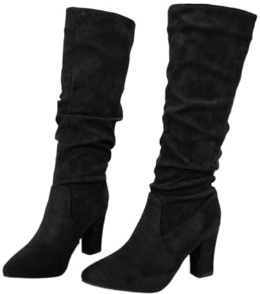 Onsoyours Bottes Femme Sexy Mode Chaussures Hiver Boots Bottine à Talons Hauts A Noir 40 EU