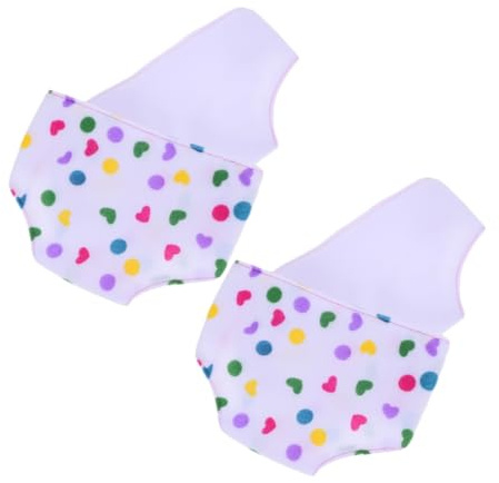 CIYODO 4 Pañales Reutilizables de Tela para Muñecas Accesorios Decorativos para Muñecas Conjunto de 4 Unidades Colores y Multicolor Ideales para Juegos de Cambio