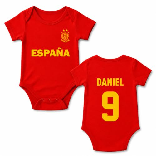 LolaPix Camiseta/Body Mundial 2026 para Bebé/Niño Personalizada con Nombre y Número. Body Personalizado España Bebe. Camiseta de Mundial 2026 Personalizada Niño. Diferentes Paises. Varias Tallas