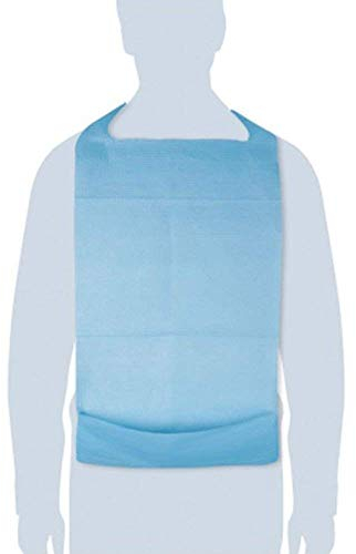 MONOUTILE 100 Pezzi Bavaglio Cleany Bavaglia Monouso Con Tasca Raccolgicibo