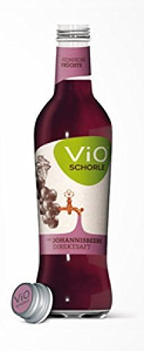 8 Flaschen a 300ml Vio Schorle Schwarze Johannisbeere inclusive 1.20€ MEHRWEG Pfand Glas