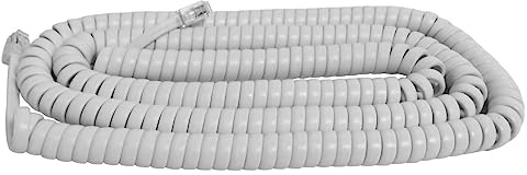 The VoIP Lounge Replacement 25 Foot Long White Handset Curly Cord for AT&T Phone