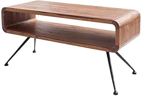 invicta INTERIOR Design Couchtisch Alpha 100 cm Sheesham Holztisch Wohnzimmertisch Tisch Retro Massivholz