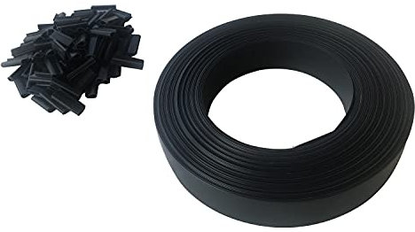 Toilinux.com Kit de lamelle occultante en PVC avec Clip de Fixation de 50 m pour Grillage rigides - Gris foncé | Brise-Vue et Pare-Soleil pour Jardin