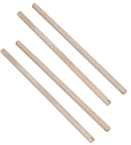 Lot de 4 perchoirs en bois pour canari, perruche, calopsitte, perroquet, accessoires pour cage à oiseaux, 30,5 cm