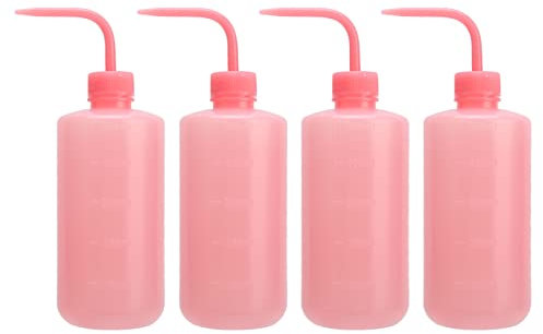 Flacone per Lavaggio Tatuaggi 4 Pezzi Flacone per Spruzzi D'acqua 500 Ml Irrigazione Succulenta, Strumenti per Annaffiare la Bottiglia di Risciacquo, Flacone di Lavaggio in (Rosa)