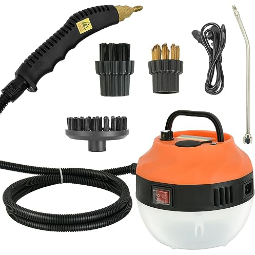 Umelee Handheld Steam Cleaner 2500W, High Pressure Steam Cleaner with 3 Brush Heads & Extension Rod, Portable Steam Cleaner, Sofa Cleaner for House Car Use
