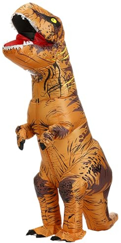 TO.BE.NO.1 Towards The First Costume de dinosaure gonflable pour adulte - Costume de dinosaure T-Rex amusant pour cosplay, Halloween (marron)