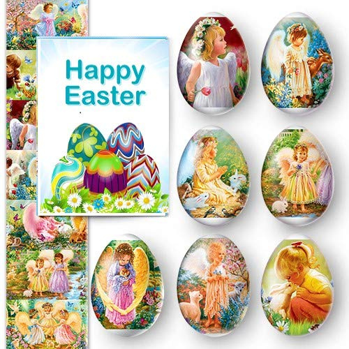 Lot of 2 x 7 Easter Eggs Decoration Thermo Heat Shrink Sleeve Wraps Pysanka for 14 Easter Egg
