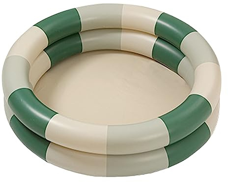 Hiraith Inflatable Paddling Pool Inflatable Pool Baby Retro Blow Up Swimming Pool Family Cute Style Thickened Water Pool for Indoor or Outdoor Play (Green Stripe)