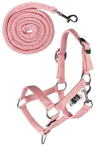 HKM Kinder Hobby Horsing Basic Halfter und Strick, Rosa, One Size