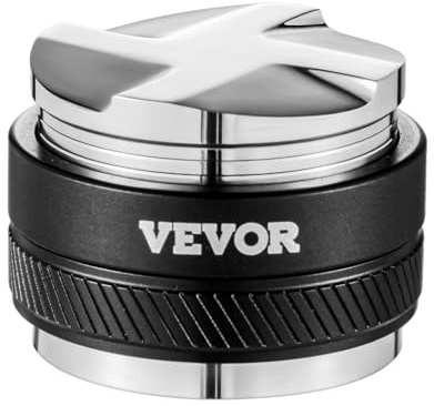 VEVOR Distribuidor de Café de Espresso Regulable(53 mm) 2 en 1 con Base en Forma de Abanico, Acero Inoxidable 304 + Aleación de Aluminio con Diseño Fácil de Desmontar, Fácil de Limpiar y Mantener
