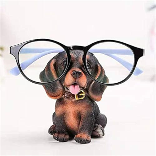 Supporto per occhiali a forma di cane, supporto per occhiali a forma di animale | Simpatico supporto per occhiali da vista in resina | Staand decorativo a forma di cucciolo per scrivania, comodino