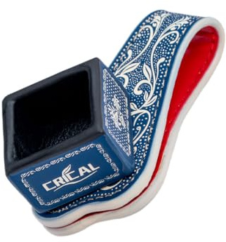 CRICAL Pool Cue Chalk Holder Magnetic Pool Chalk Holder Portable Billiard Holder Round and Square Billiard Accessories Dark Blue White