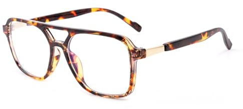 OKH Filtro Luce Blu Occhiali da Gioco Retrò per Uomo e Donna, per Schermi TV, Telefono e Computer, Anti Affaticamento e Antiriflesso (Rivestimento Blu-40%-Tartaruga)