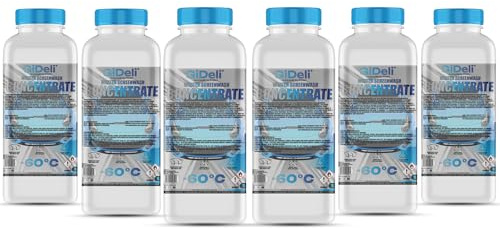 GiDeli Antigel concentré pour pare-brise - 6 x 1 l - Antigel -60 °C - Eau d'essuyage pour protection contre le gel - Nettoyant pour vitres d'hiver