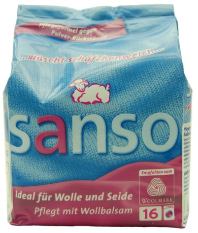 Sanso Wollwaschpulver 16 Waschladungen 900g Unparfümiert