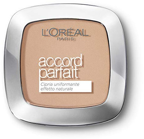L'Oréal Paris Cipria in Polvere Uniformante Fissante Accord Parfait, Finish Matte e Risultato Naturale, 3R Beige Rosé